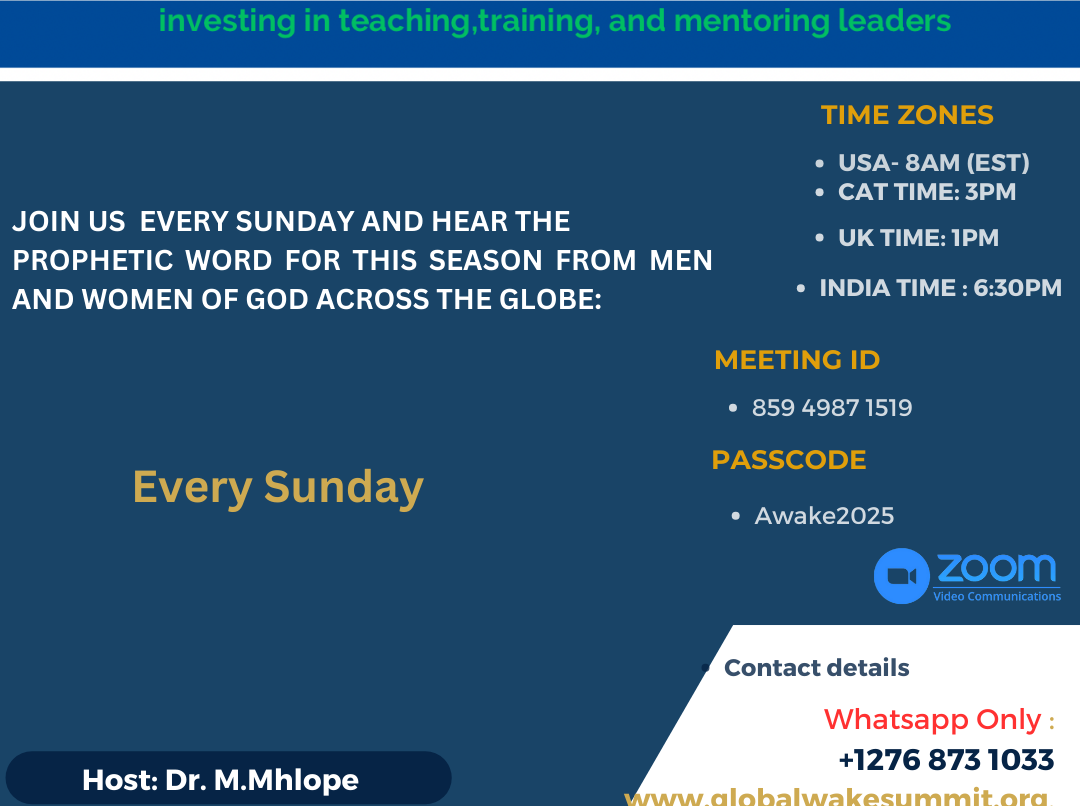 Weekly prophetic gathering